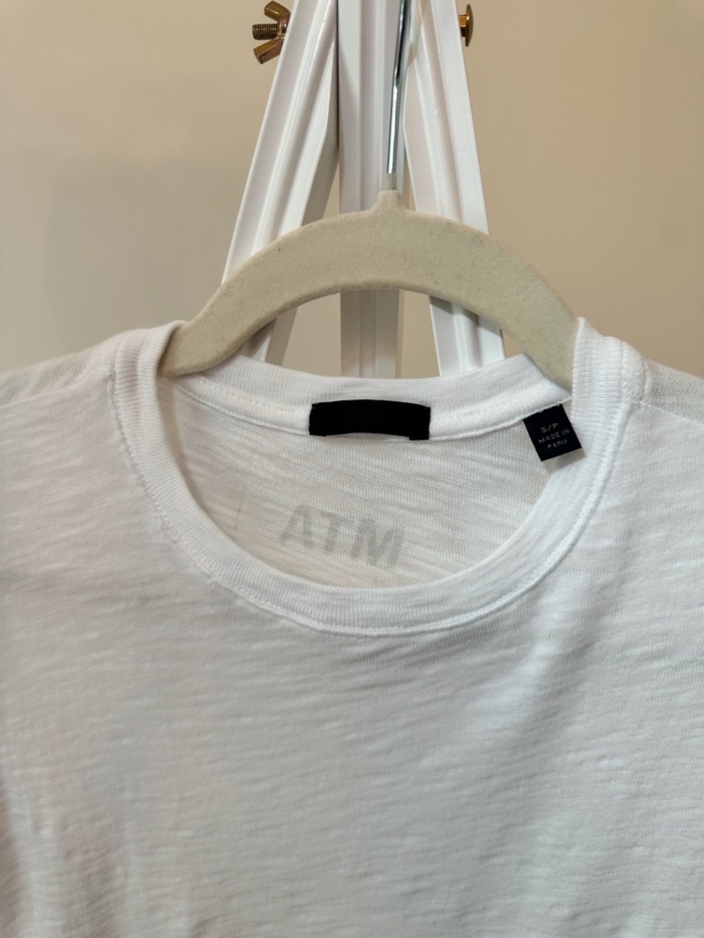 ATM School boy Crewneck Tee in White